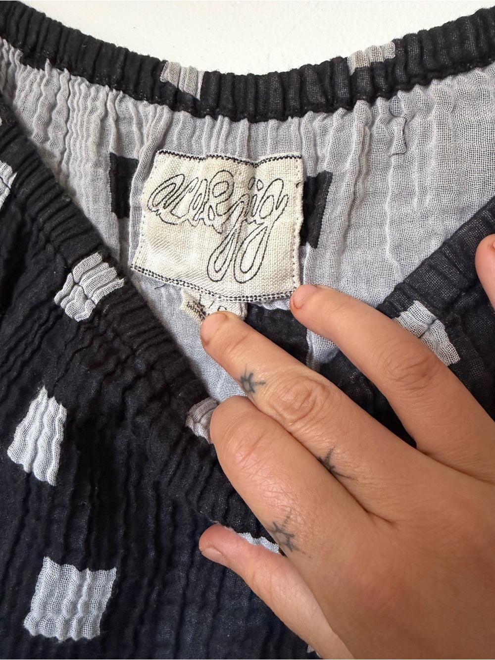 Ace & Jig Black and White Textured Dress